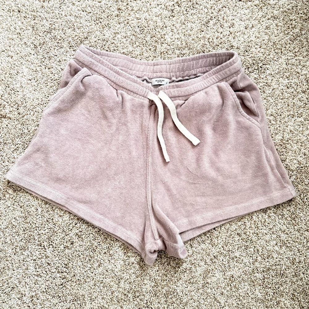Cozy Women's Terry Athletic Shorts in tan